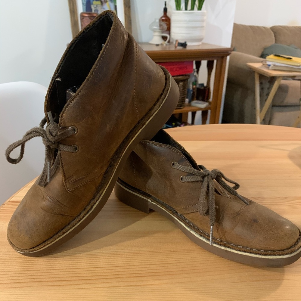 Leather boots